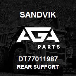 DT77011987 Sandvik REAR SUPPORT | AGA Parts