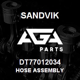 DT77012034 Sandvik HOSE ASSEMBLY | AGA Parts