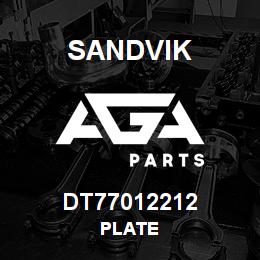 DT77012212 Sandvik PLATE | AGA Parts