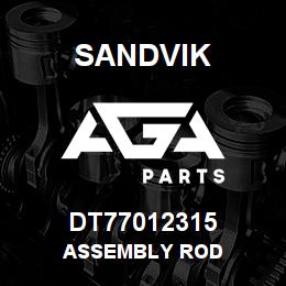 DT77012315 Sandvik ASSEMBLY ROD | AGA Parts