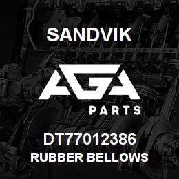 DT77012386 Sandvik RUBBER BELLOWS | AGA Parts
