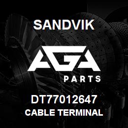 DT77012647 Sandvik CABLE TERMINAL | AGA Parts