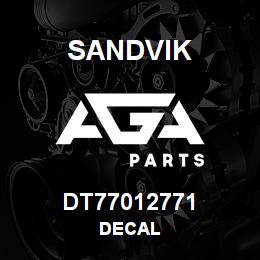 DT77012771 Sandvik DECAL | AGA Parts