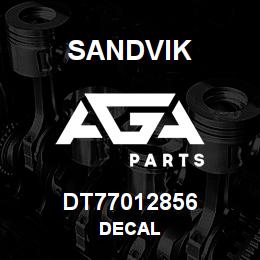 DT77012856 Sandvik DECAL | AGA Parts