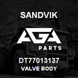 DT77013137 Sandvik VALVE BODY | AGA Parts