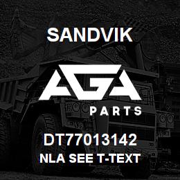 DT77013142 Sandvik NLA SEE T-TEXT | AGA Parts