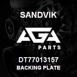 DT77013157 Sandvik BACKING PLATE | AGA Parts