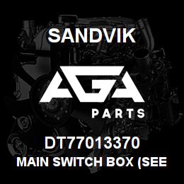 DT77013370 Sandvik MAIN SWITCH BOX (SEE T-TEXT) | AGA Parts