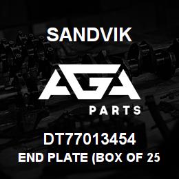 DT77013454 Sandvik END PLATE (BOX OF 25 PCS) | AGA Parts