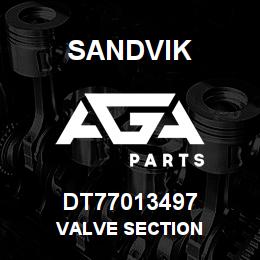 DT77013497 Sandvik VALVE SECTION | AGA Parts