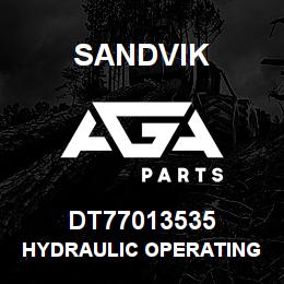 DT77013535 Sandvik HYDRAULIC OPERATING DIAGRAM | AGA Parts