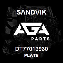 DT77013930 Sandvik PLATE | AGA Parts