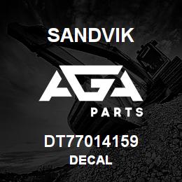 DT77014159 Sandvik DECAL | AGA Parts
