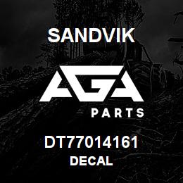 DT77014161 Sandvik DECAL | AGA Parts