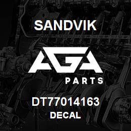 DT77014163 Sandvik DECAL | AGA Parts