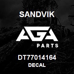 DT77014164 Sandvik DECAL | AGA Parts