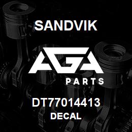 DT77014413 Sandvik DECAL | AGA Parts