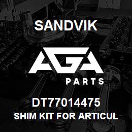DT77014475 Sandvik SHIM KIT FOR ARTICULATION | AGA Parts