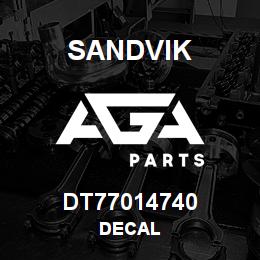 DT77014740 Sandvik DECAL | AGA Parts