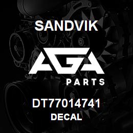DT77014741 Sandvik DECAL | AGA Parts