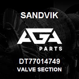 DT77014749 Sandvik VALVE SECTION | AGA Parts