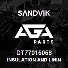 DT77015058 Sandvik INSULATION AND LINING | AGA Parts