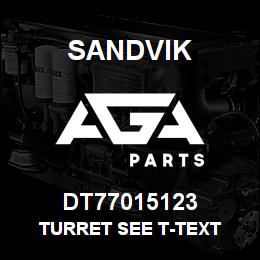 DT77015123 Sandvik TURRET SEE T-TEXT | AGA Parts