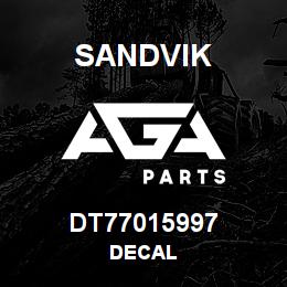 DT77015997 Sandvik DECAL | AGA Parts