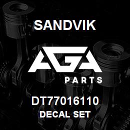 DT77016110 Sandvik DECAL SET | AGA Parts