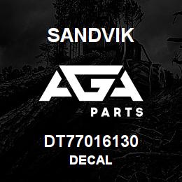 DT77016130 Sandvik DECAL | AGA Parts