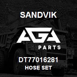 DT77016281 Sandvik HOSE SET | AGA Parts