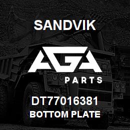DT77016381 Sandvik BOTTOM PLATE | AGA Parts
