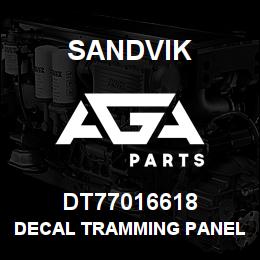 DT77016618 Sandvik DECAL TRAMMING PANEL STAB DL300 | AGA Parts