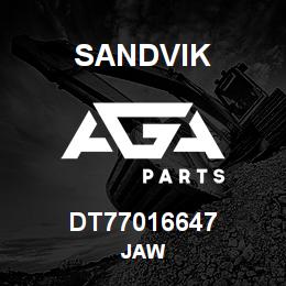 DT77016647 Sandvik JAW | AGA Parts
