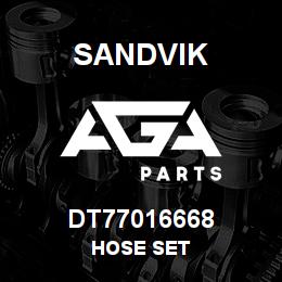 DT77016668 Sandvik HOSE SET | AGA Parts