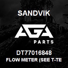 DT77016848 Sandvik FLOW METER (SEE T-TEXT) | AGA Parts