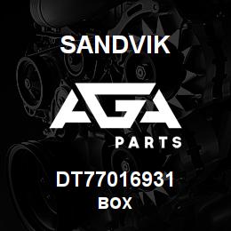DT77016931 Sandvik BOX | AGA Parts