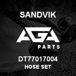 DT77017004 Sandvik HOSE SET | AGA Parts