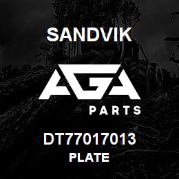 DT77017013 Sandvik PLATE | AGA Parts