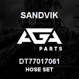 DT77017061 Sandvik HOSE SET | AGA Parts