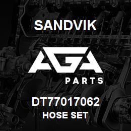 DT77017062 Sandvik HOSE SET | AGA Parts