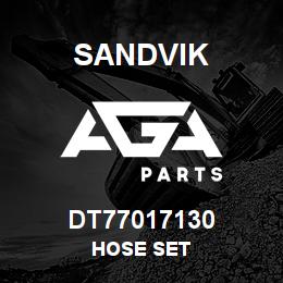DT77017130 Sandvik HOSE SET | AGA Parts