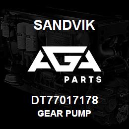 DT77017178 Sandvik GEAR PUMP | AGA Parts