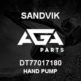 DT77017180 Sandvik HAND PUMP | AGA Parts