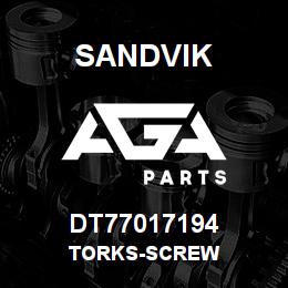 DT77017194 Sandvik TORKS-SCREW | AGA Parts