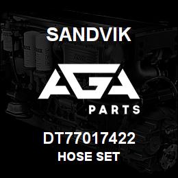 DT77017422 Sandvik HOSE SET | AGA Parts