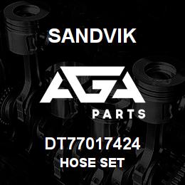 DT77017424 Sandvik HOSE SET | AGA Parts