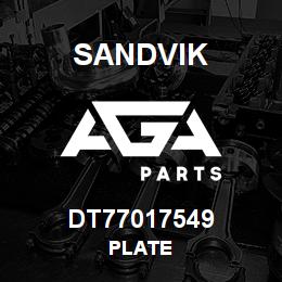 DT77017549 Sandvik PLATE | AGA Parts