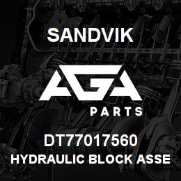 DT77017560 Sandvik HYDRAULIC BLOCK ASSEMBLY | AGA Parts