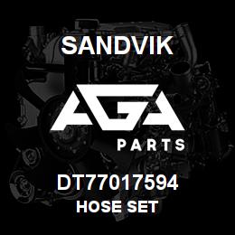 DT77017594 Sandvik HOSE SET | AGA Parts